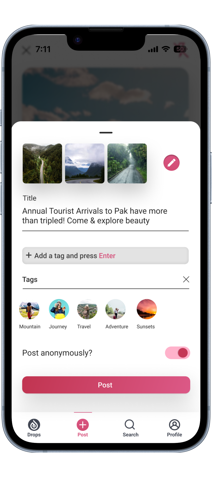 Drop: Fostering Authentic Connections